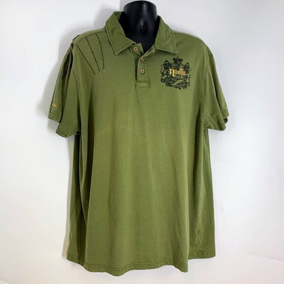 Nostic Men's Y2K Vintage Embroidered Short Sleeve Polo Shirt Size 3XL - Picture 1 of 14